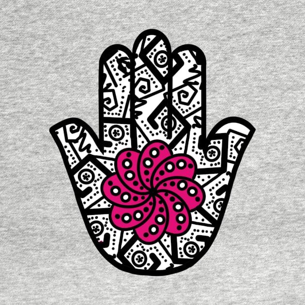 Hand of Hamsa Lotus Flower by livania